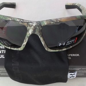 Under Armour Launch ANSI Sunglasses Realtree Xtra Camo Grey Lens Microfiber Pouc